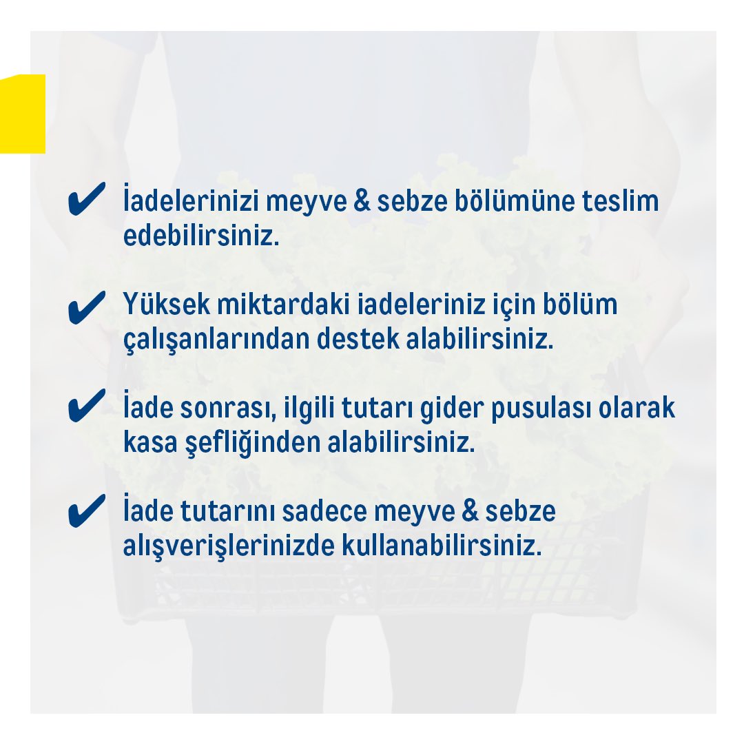 MetroTR's tweet photo. Mağazalarımızdan yapacağınız meyve &amp; sebze alışverişlerinizde aldığınız plastik kasaları geri getirerek hem depozito iadenizi alabilir, hem de geri dönüşüme katkı sağlayabilirsiniz. ♻️
 #metromarket #plastikkasa https://t.co/uaf0TzAijF