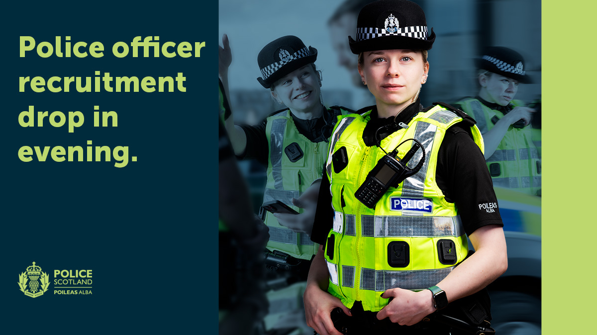 Do you have the skills to be a police officer? 👮🏼‍♀️

Take the first steps towards becoming a police officer at our recruitment drop in evening in East Kilbride or Aberdeen on Wednesday, 22 January, 2025 anytime between 5.30pm and 8.30pm.

Find out more ➡️ orlo.uk/R8Qwk
