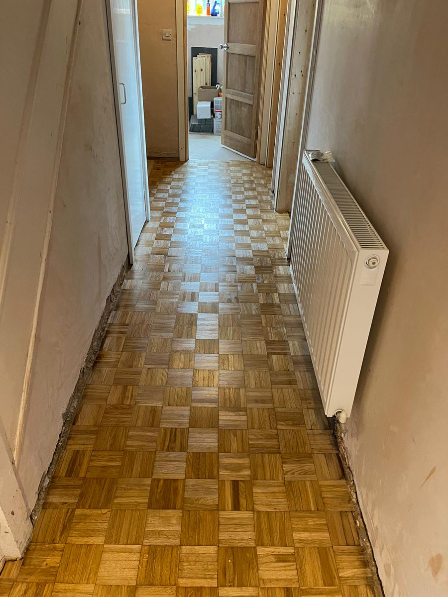chesterflooring's tweet photo. We recently completed a restoration project in Chester, bringing a tired Oak Finger Parquet floor back to life.

We carefully cleaned the floor, removing dirt, grime, and old finishes to reveal the true beauty of the wood. https://t.co/vlbpdD8cMJ