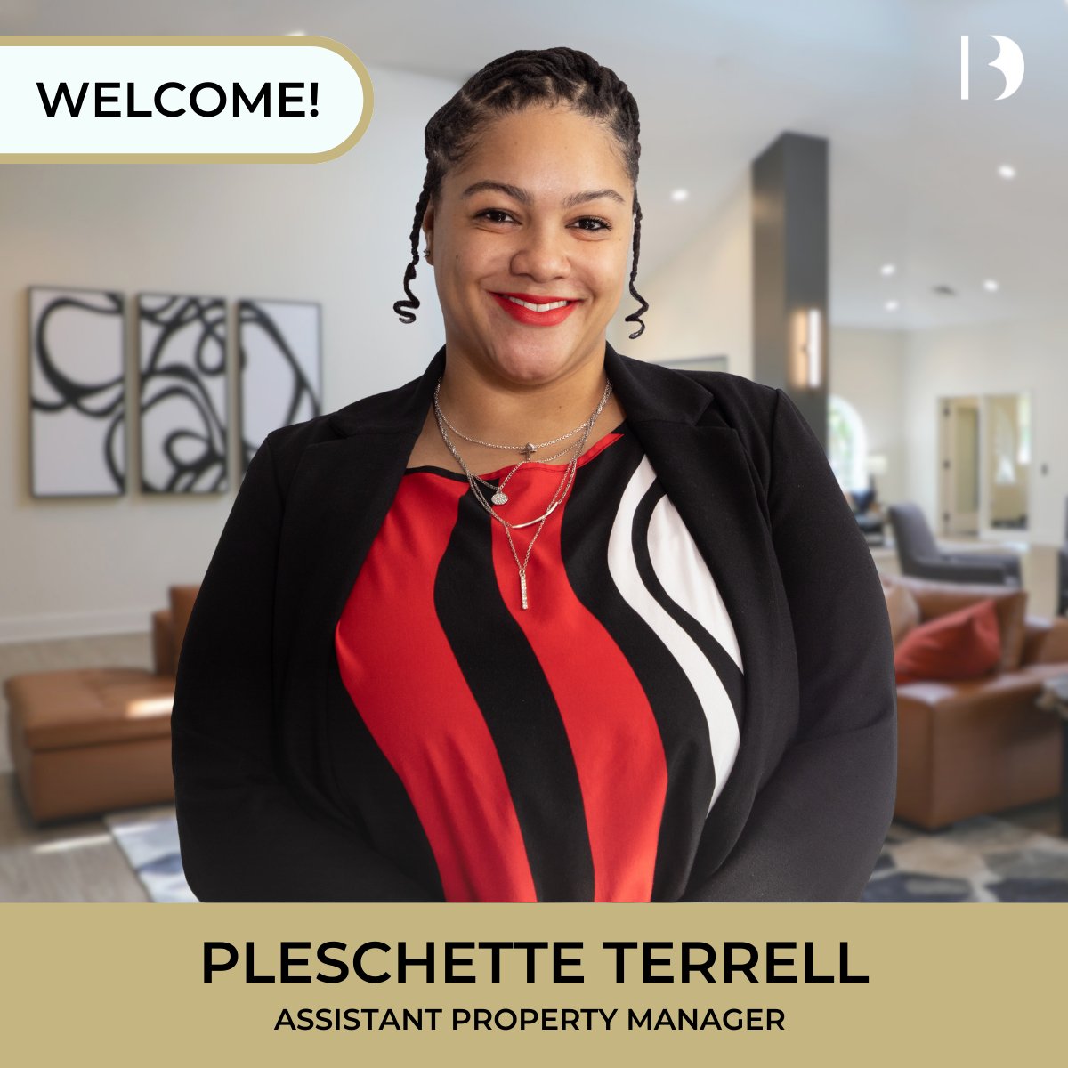 Meet our new team member! Pleschette brings over five years of property management experience and a strong background in customer service and leadership. She has demonstrated expertise in leasing, management, vendor relations, and delivering exceptional experiences for residents.