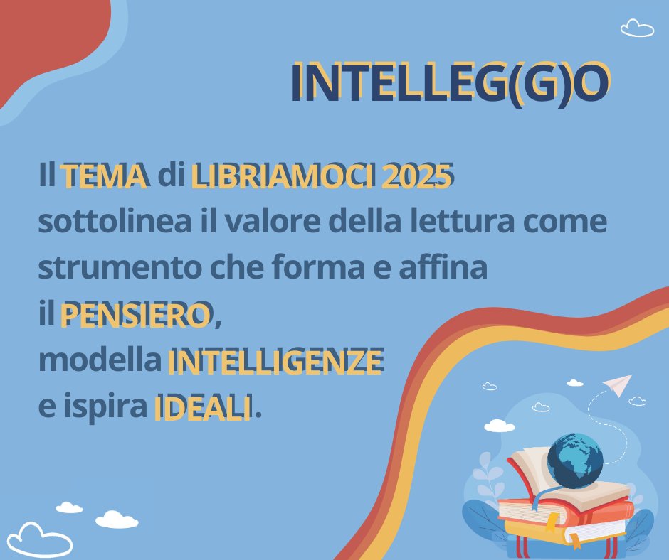 “Intelleg(g)o” è il tema istituzionale scelto per l’edizione 2025 di #Libriamoci: qual è il suo significato? A quali aspetti della lettura si lega?
Lo raccontiamo qui➡️libriamoci.cepell.it/II/?p=24939

📚A breve arriveranno anche le bibliografie collegate!