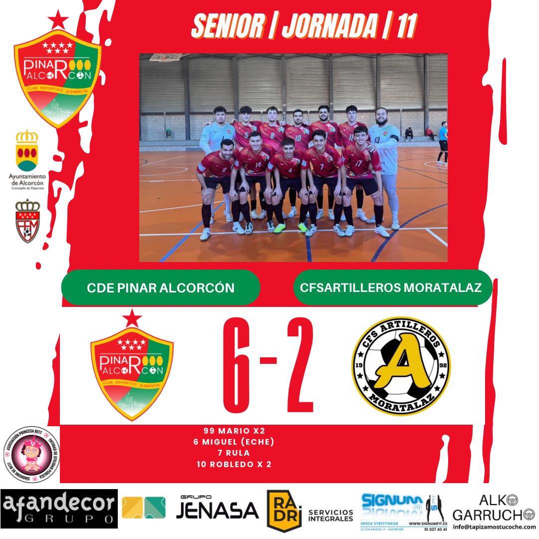 PRIMER EQUIPO 

Victoria 6-2.

Blanco 🎤: Dar la enhorabuena a mis jugadores por el trabajo todas las navidades. 
Fuimos equipo.
La mejor noticia la vuelta después de de 10 meses de Jesus.

❤️💚❤️💚