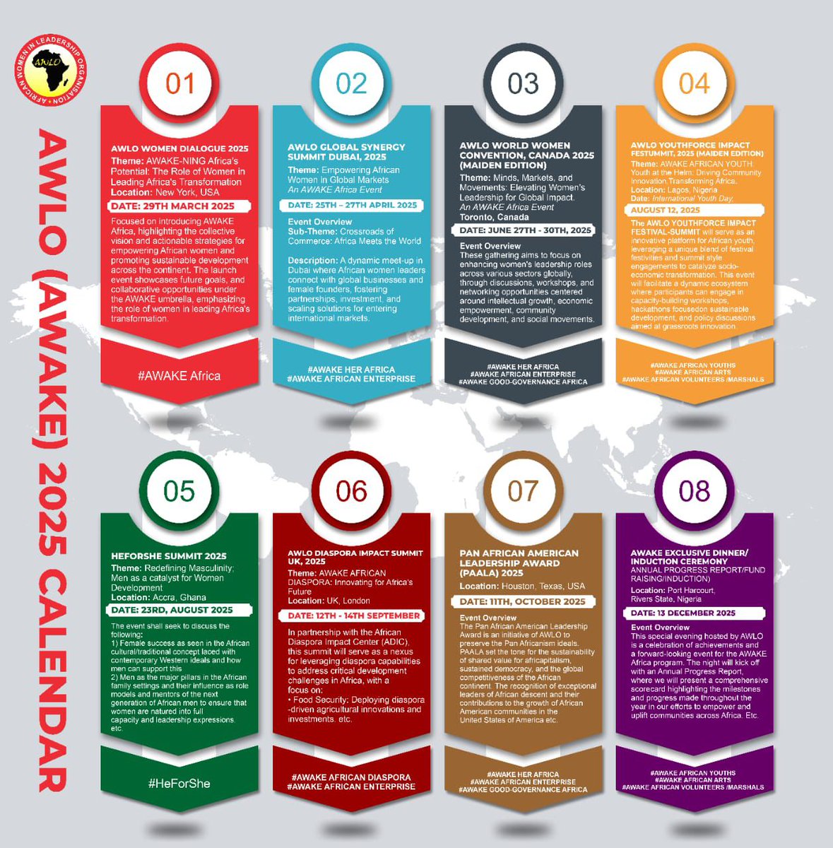 AWLOInt's tweet image. We’re thrilled to announce an exciting lineup of transformative programs for 2025, as we celebrate 15 years of empowering African women!
It’s going to be a year of purpose and transformation! Join us as we continue to champion women’s leadership and create lasting impact .