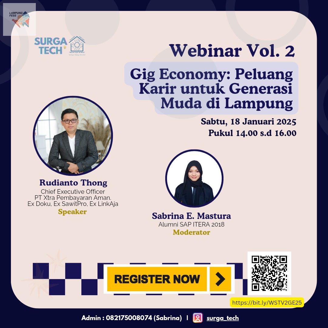 lampungbase's tweet photo. Geh! Mau share webinar gratis tis tis tis!! untuk para pejuang pencari kerja dan pejuang UMR. Berhubung lagi zamannya pekerjaan freelance sebagai kerjaan utama atau sampingan, boleh join yay atu, thanks!! 🖐🏻🖐🏻 https://t.co/DIiSkPPR2n