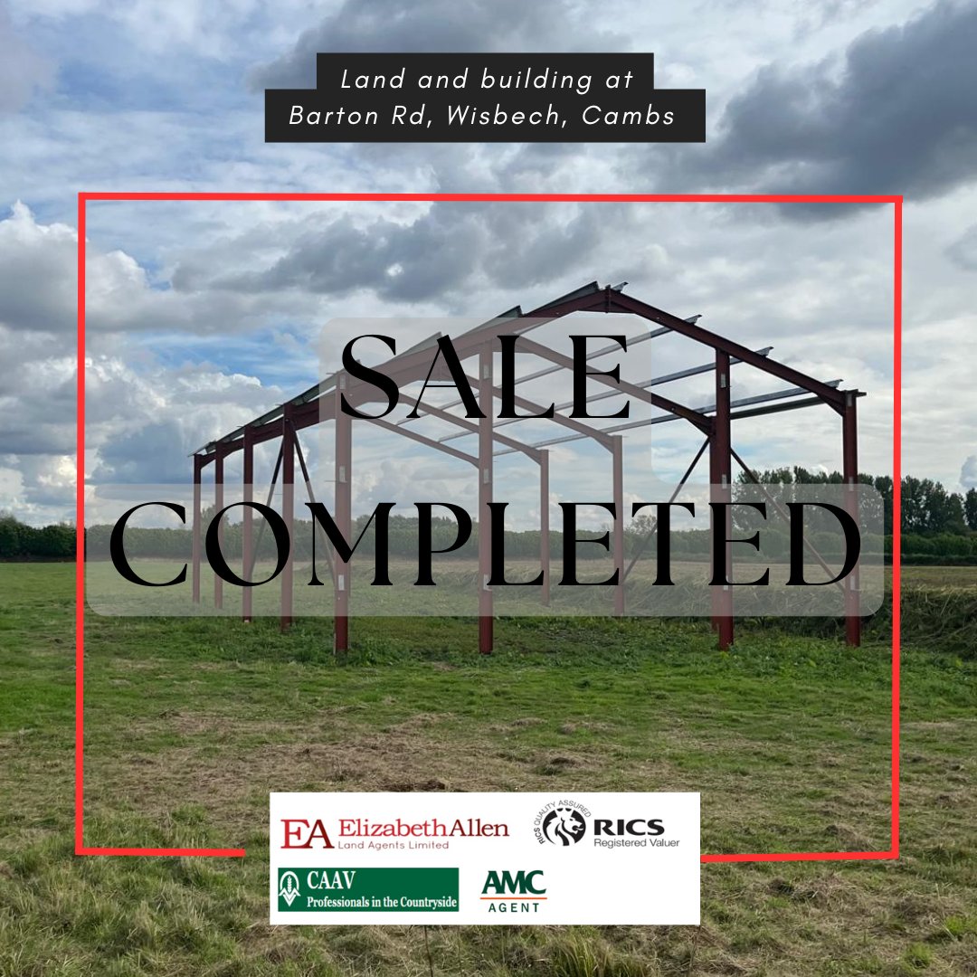 EALALimited's tweet photo. ☑️ SALE COMPLETED ☑️

Land and building at Barton Road, Wisbech, Cambs.

#salecompleted #landsold #ealandagents #wisbech  #building #farming #agriculture #cambridgeshire #landagents https://t.co/Rl23pnhEfN