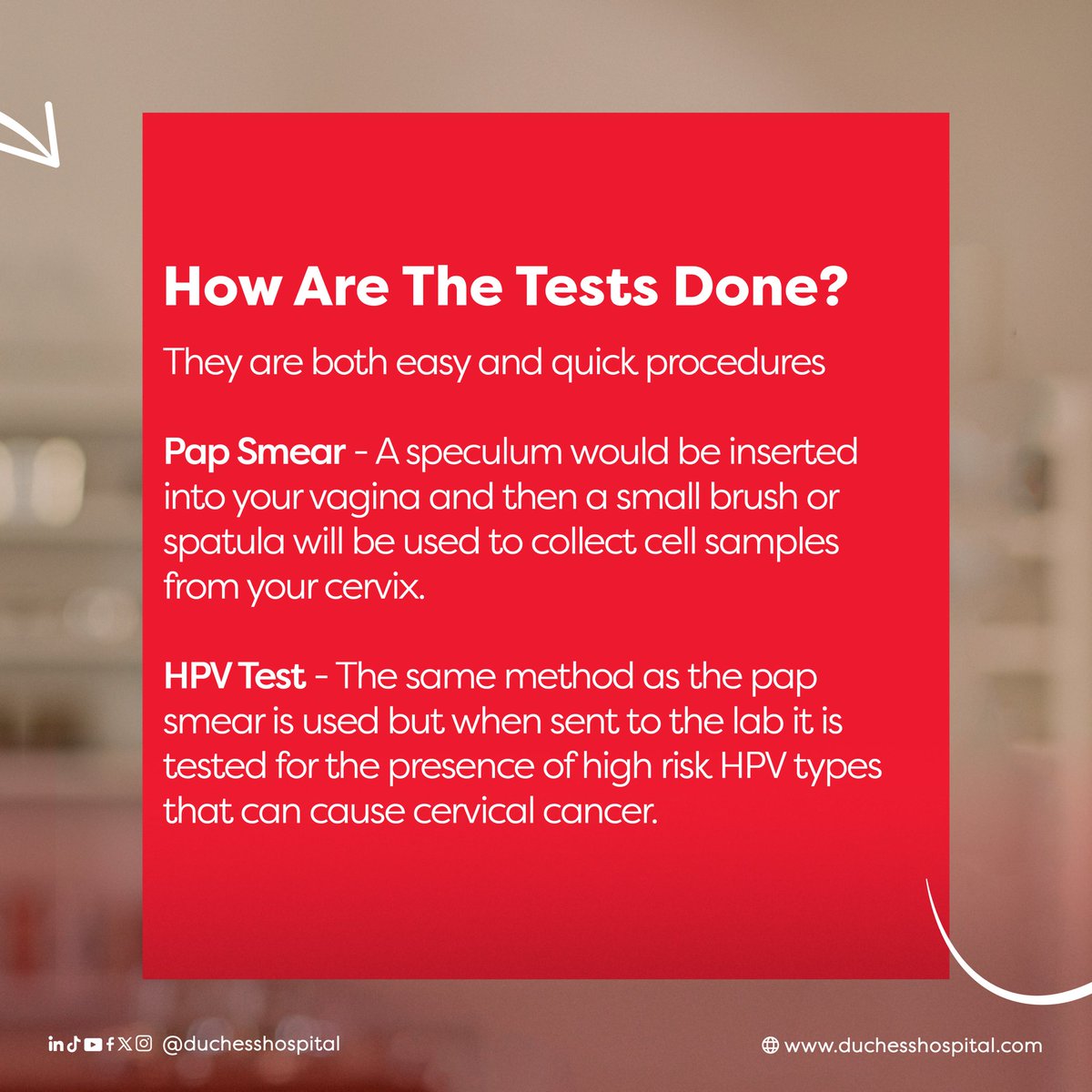 DuchessHospital's tweet photo. Donât wait!
Book your cervical health checkup today and take control of your well-being in 2025.
#Cervicalhealthawareness
#cervicalhealth
#DuchessHospital
#Duchessaffordablehealthcare
#Duchesstransforminghealthcare
#Reversemedicaltourism https://t.co/TLsNxuVX2Z
