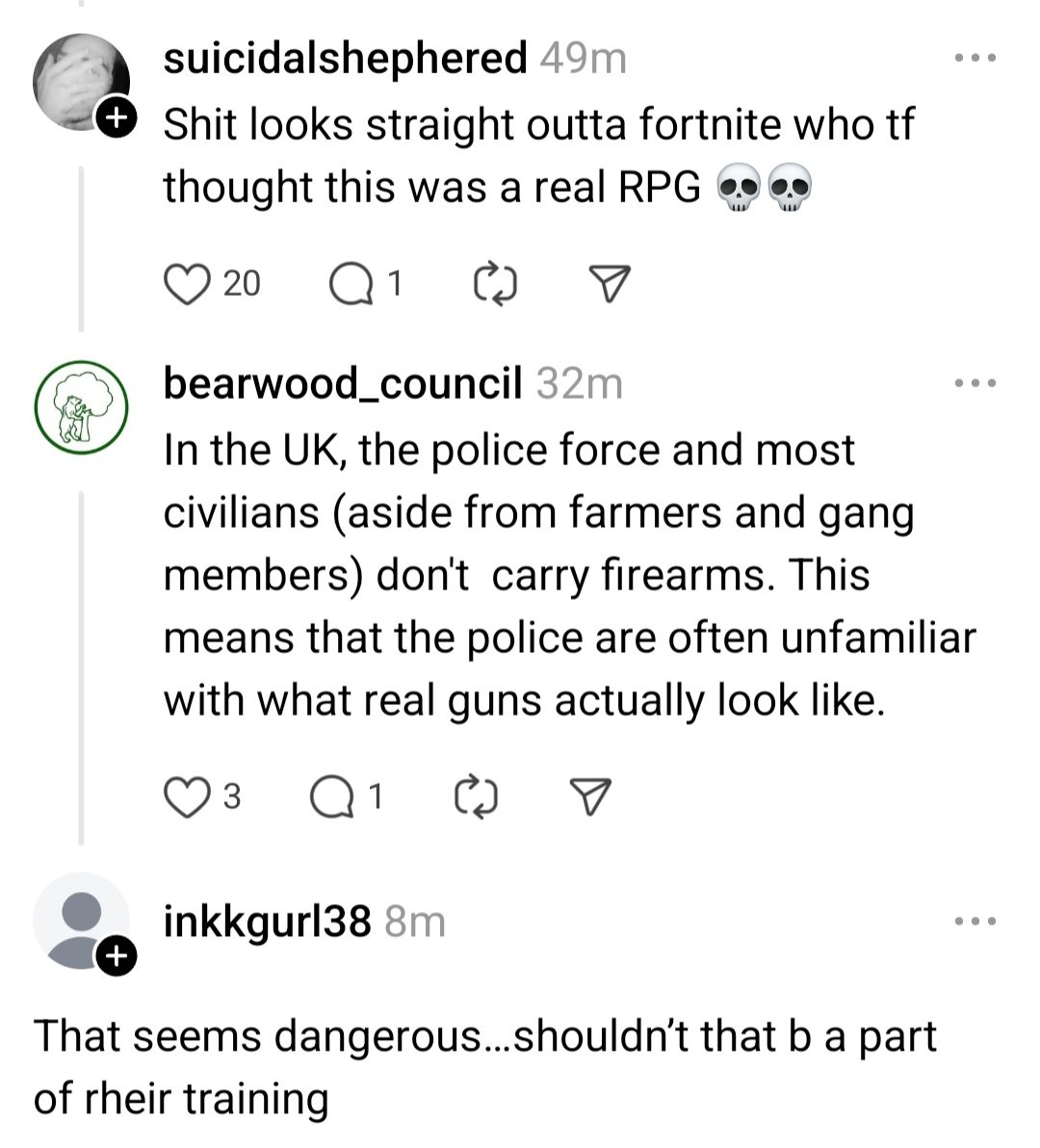 Some very good points being made on this post by some Americans over on Threads.....