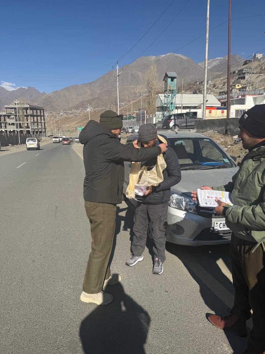 Police Station Kargil (@ps_kargil) on Twitter photo As part of #RoadSafetyMonth, PS Kargil, under the command of DySP Hqrs. (ASP) Kargil, honoured drivers following traffic rules with traditional Khatq. First Aid kits were gifted to further encourage their commitment to road safety. #RoadSafety <a href="/DGP_Ladakh/">DGP Ladakh</a> <a href="/KargilPolice/">Kargil Police</a> As part of #RoadSafetyMonth, PS Kargil, under the command of DySP Hqrs. (ASP) Kargil, honoured drivers following traffic rules with traditional Khatq. First Aid kits were gifted to further encourage their commitment to road safety. #RoadSafety <a href="/DGP_Ladakh/">DGP Ladakh</a> <a href="/KargilPolice/">Kargil Police</a>