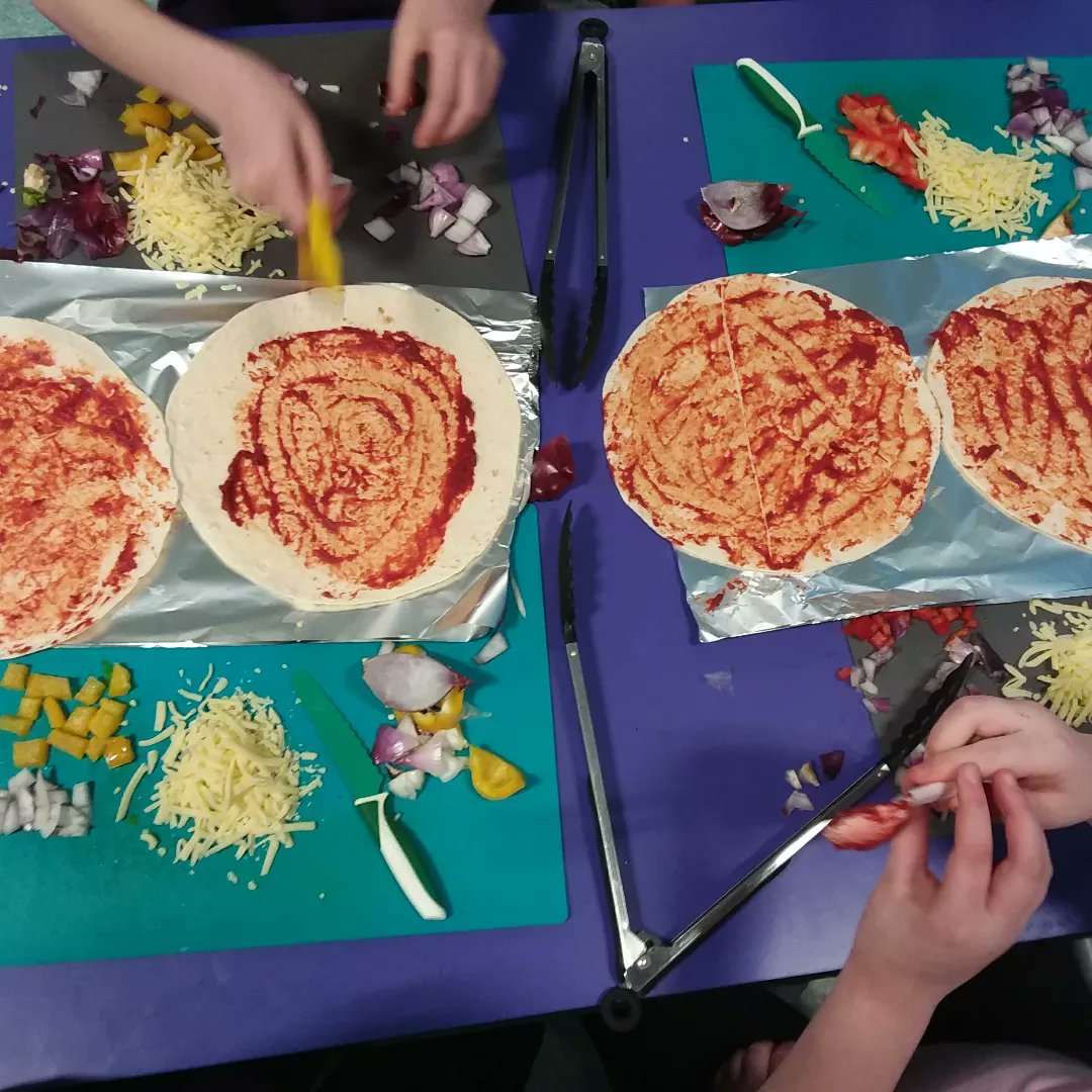 On Friday we made Pizzadillas with year 4 from Beechhill