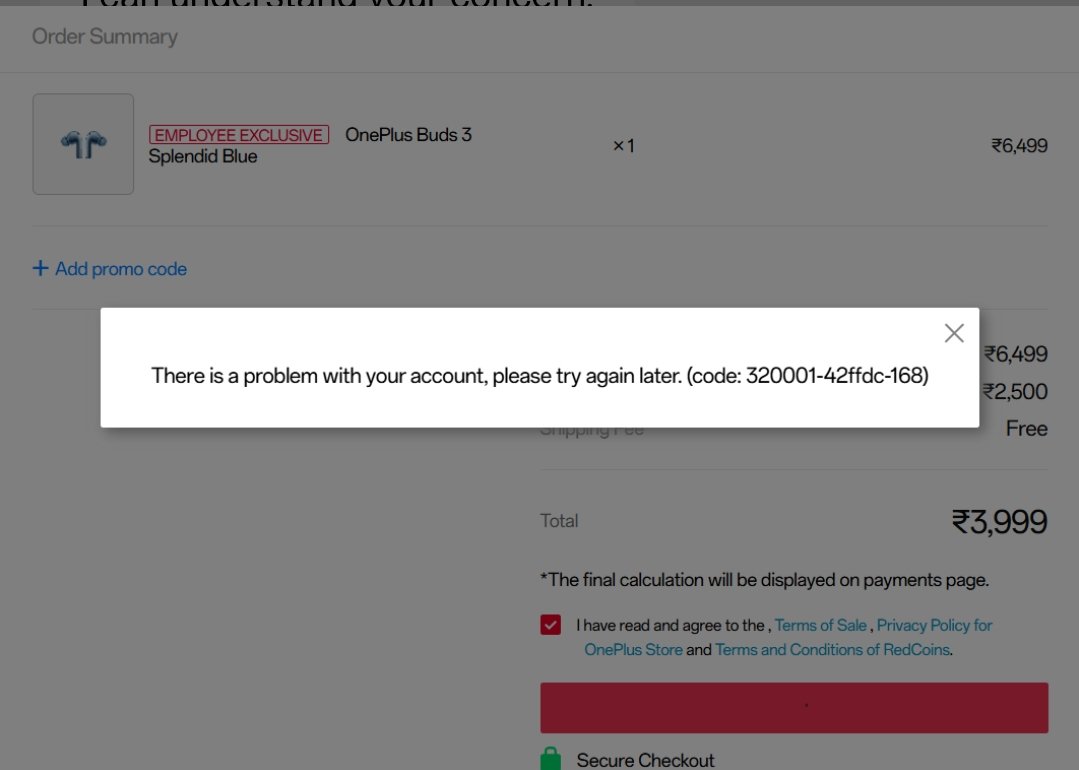 AzhanAhmad0532's tweet image. Hey @OnePlus_Support @OnePlus, @OnePlus_IN your app and website are a nightmare! 😡 Still can't place an order for OnePlus 13 or 13R with easy upgrade and phone cover. My coupon won't apply otherwise! Fix this ASAP! C-IN2501113566-01 #OnePlusFail #CustomerService"
