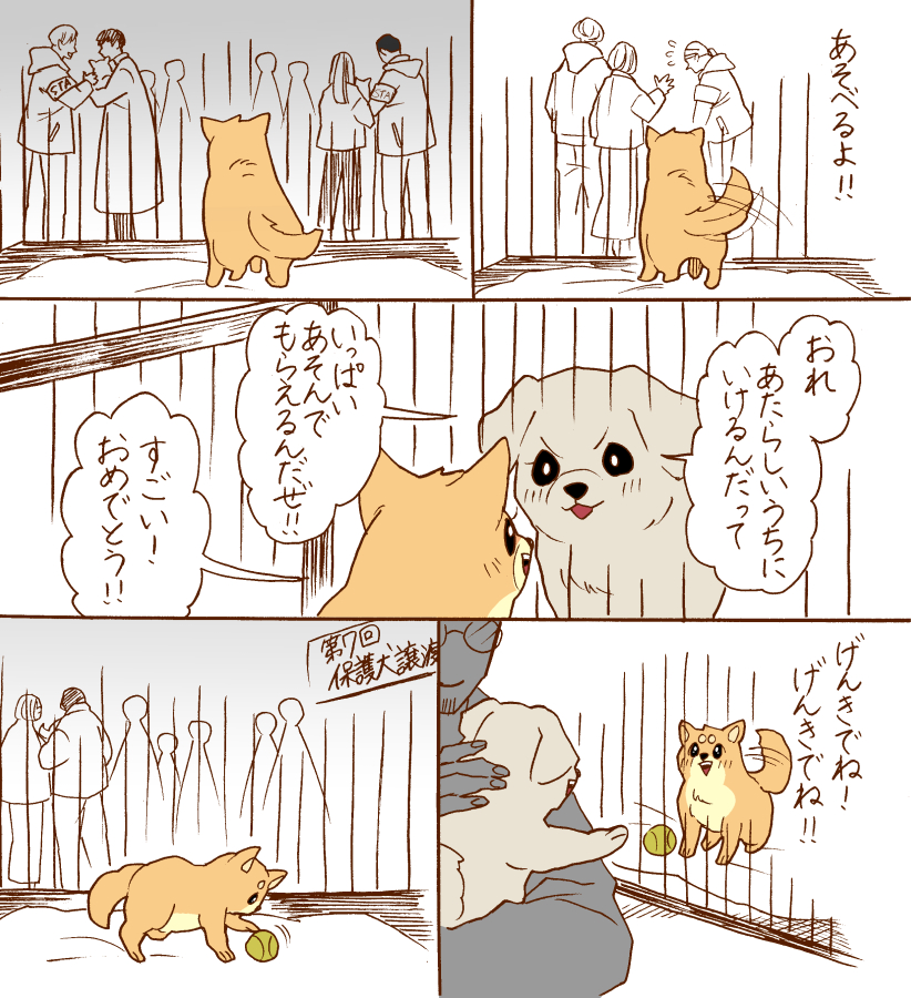 <創作>遊びたいと願った犬

#漫画が読めるハッシュタグ 
#漫画 