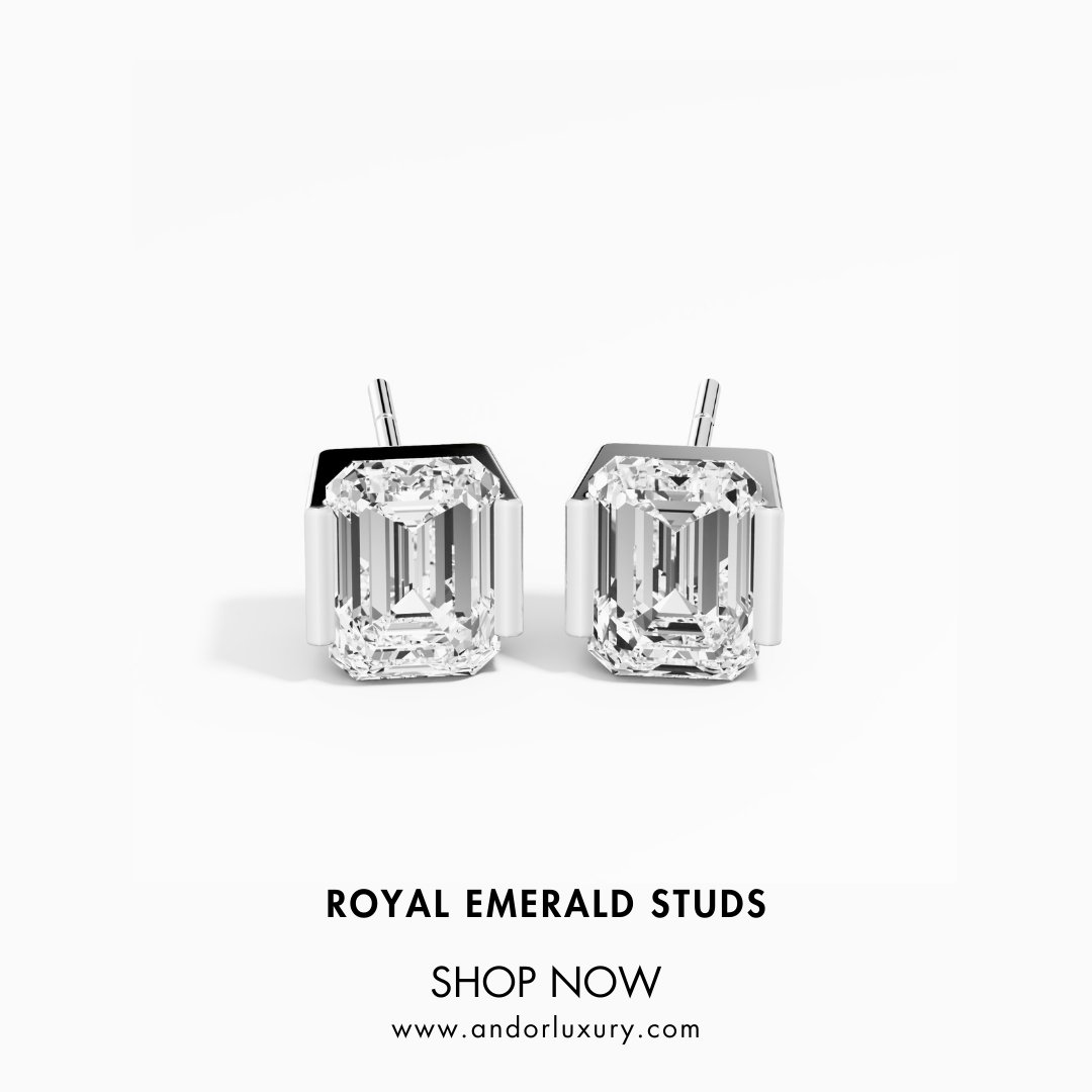 andorluxury's tweet image. Turn heads with Emerald Diamond Studs 💎-where classic elegance meets modern flair. Perfect for those who know true luxury never goes unnoticed. 

 #ShineBrighter #DiamondElegance #EmeraldStuds