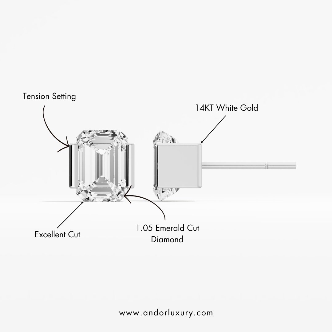 andorluxury's tweet image. Turn heads with Emerald Diamond Studs 💎-where classic elegance meets modern flair. Perfect for those who know true luxury never goes unnoticed. 

 #ShineBrighter #DiamondElegance #EmeraldStuds