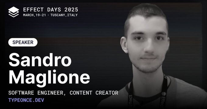 Effect Days speaker banner for Sandro Maglione