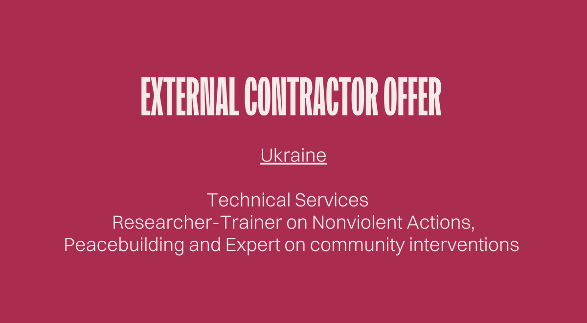 NOVACT (@novact__) on Twitter photo ‼️Join us to contribute to a transformative project in Kyiv
💡 We're seeking a consultant to research civil resistance stories, train in conflict resolution and support community interventions
Send your proposal before 20/01/25 to carlosb@novact.org
+ novact.org/en/technical-s… ‼️Join us to contribute to a transformative project in Kyiv
💡 We're seeking a consultant to research civil resistance stories, train in conflict resolution and support community interventions
Send your proposal before 20/01/25 to carlosb@novact.org
+ novact.org/en/technical-s…