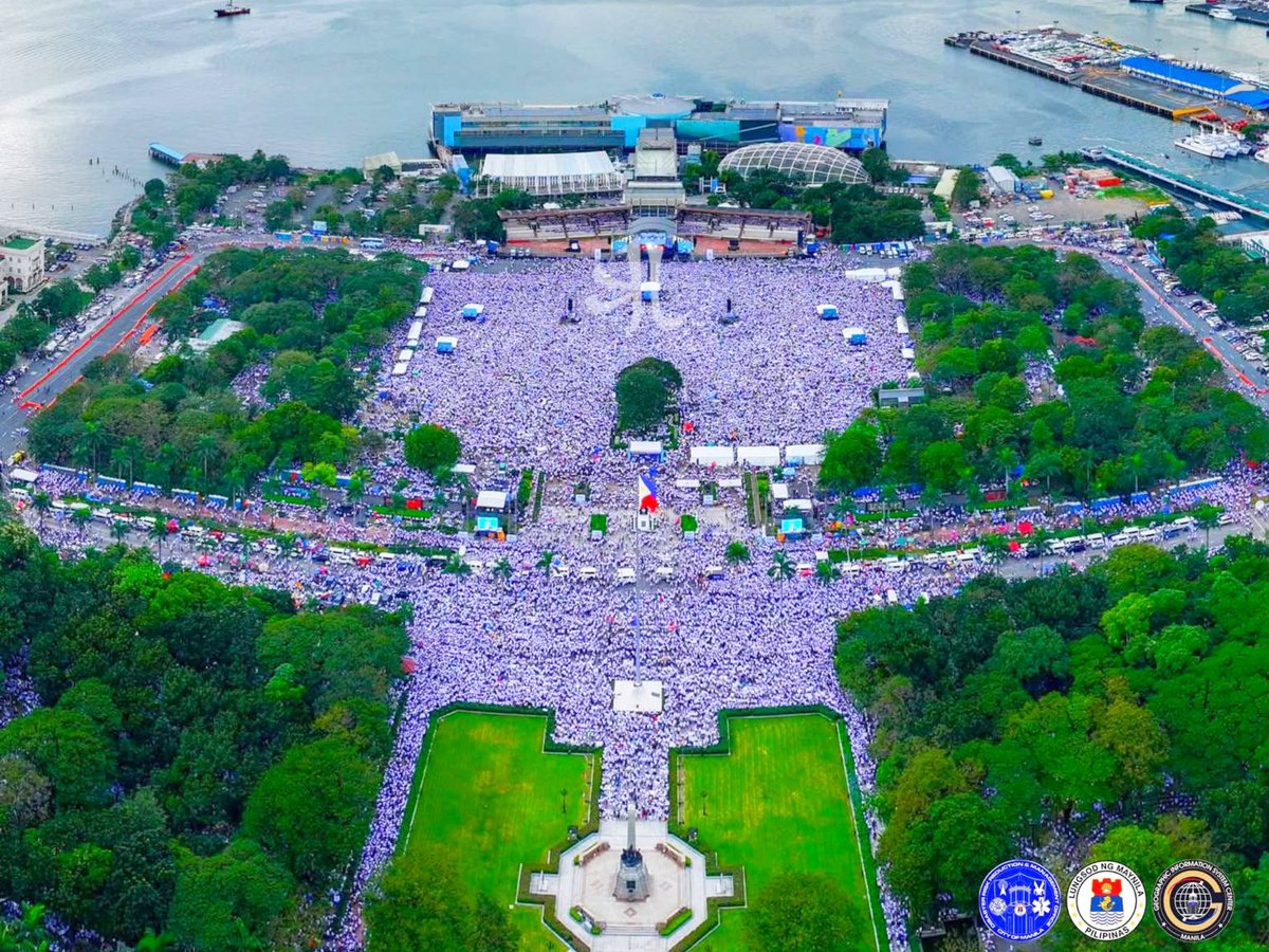 berto_thegreat's tweet photo. 1.58 Million attendees as of 4PM (Jan. 13, 2025), INC National Rally for Peace. https://t.co/GARTpPXEQZ