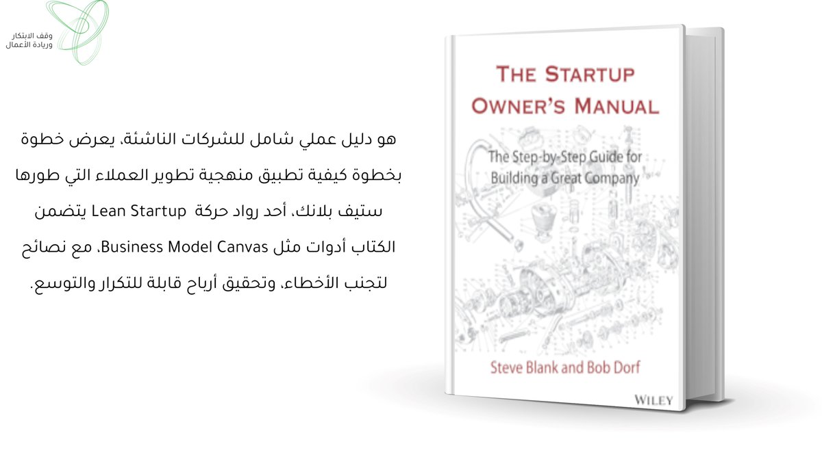 alefs_org's tweet image. 📚 كتاب الشهر: The Startup Owner’s Manual 🚀
دليل عملي شامل لرواد الأعمال يشرح منهجية تطوير العملاء وخطوات بناء شركات ناشئة ناجحة. 
تعلم كيف تتجنب الأخطاء الشائعة وتحقق أرباحًا مستدامة! 💡
#ريادة_الأعمال #LeanStartup #كتاب_الشهر