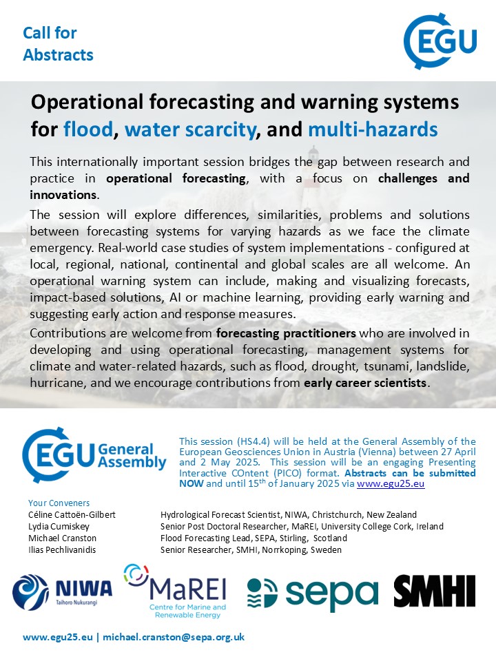 Michael Cranston (@michaelcranston) on Twitter photo ⏰Two days to go for that #EGU25 ABSTRACT!
🔴 Innovating in forecasting and warning?
🟠 AI, impact-based systems, early warning?
🟡 Want to share with international community?
🟢 Submit now 👉 egu25.eu
<a href="/EGU_HS/">EGU Hydrology</a> <a href="/EuroGeosciences/">European Geosciences Union</a> ⏰Two days to go for that #EGU25 ABSTRACT!
🔴 Innovating in forecasting and warning?
🟠 AI, impact-based systems, early warning?
🟡 Want to share with international community?
🟢 Submit now 👉 egu25.eu
<a href="/EGU_HS/">EGU Hydrology</a> <a href="/EuroGeosciences/">European Geosciences Union</a>