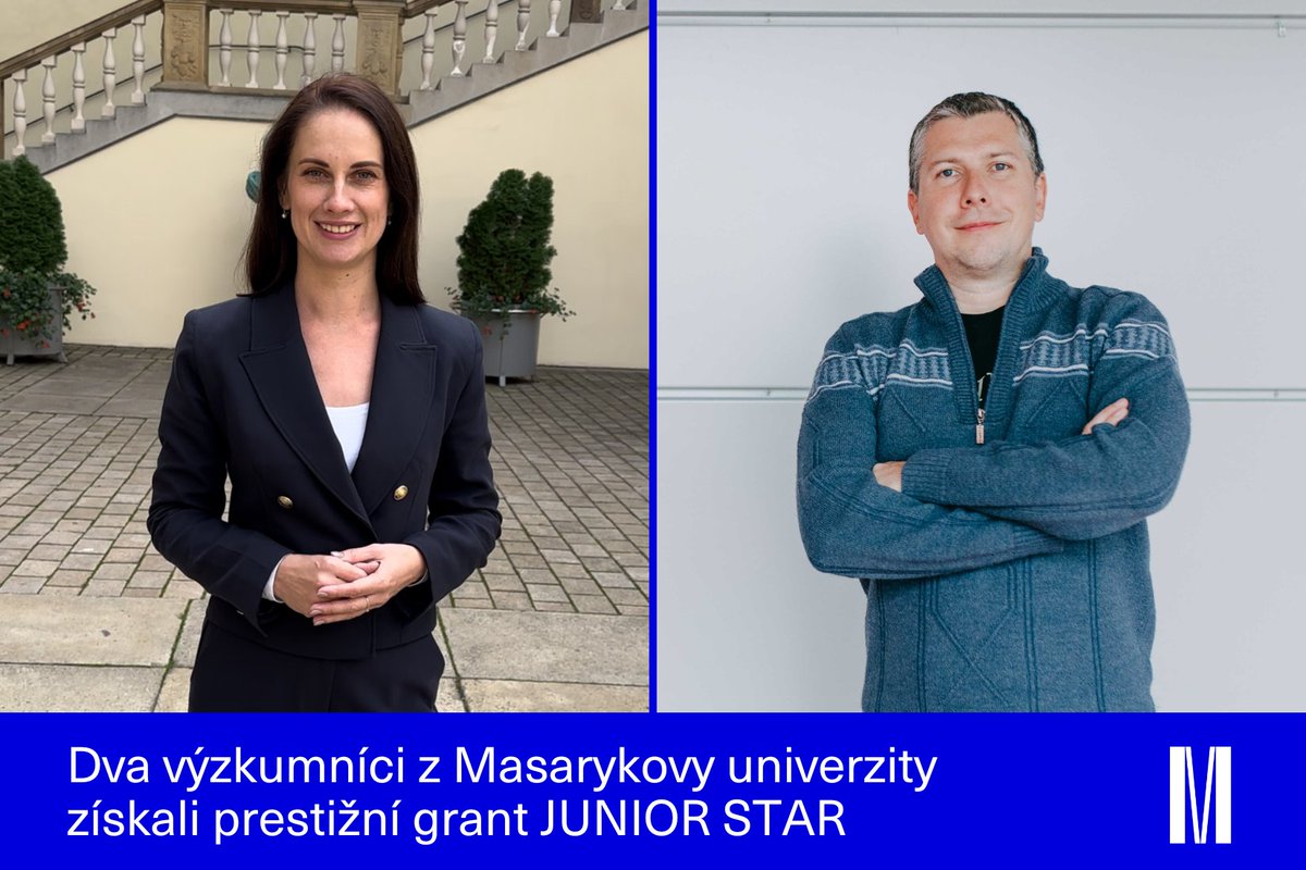 Na naši univerzitu putují dva prestižní granty JUNIOR STAR pro perspektivní výzkumné pracovníky krátce po postgraduálním studiu. 

Získali je Oksana Yuriyivna Stupak z <a href="/pedmuni/">Pedagogická fakulta MUNI</a> a David Bednář z přírodovědecké fakulty: muni.cz/go/02779d

Gratulujeme.