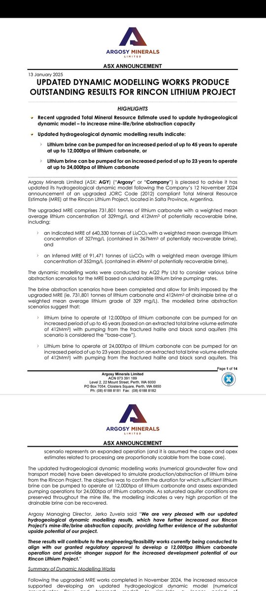 Argosy Minerals Ltd tweet media