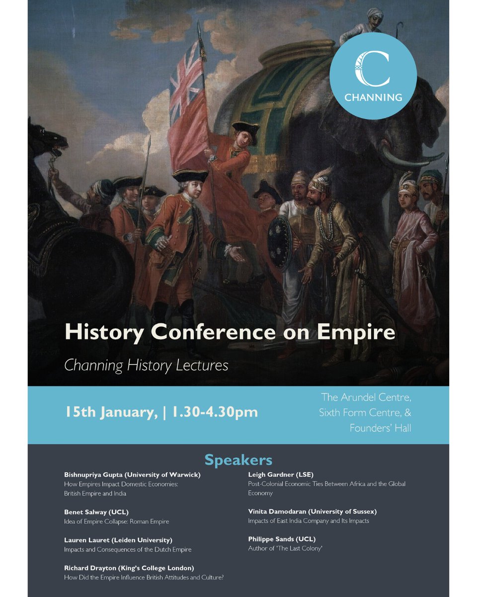 ChanningSchool's tweet image. This Wednesday, our Year 11, 12, and 13 History students will delve into the legacies of empires during an afternoon of thought-provoking talks and discussions at our History Conference.