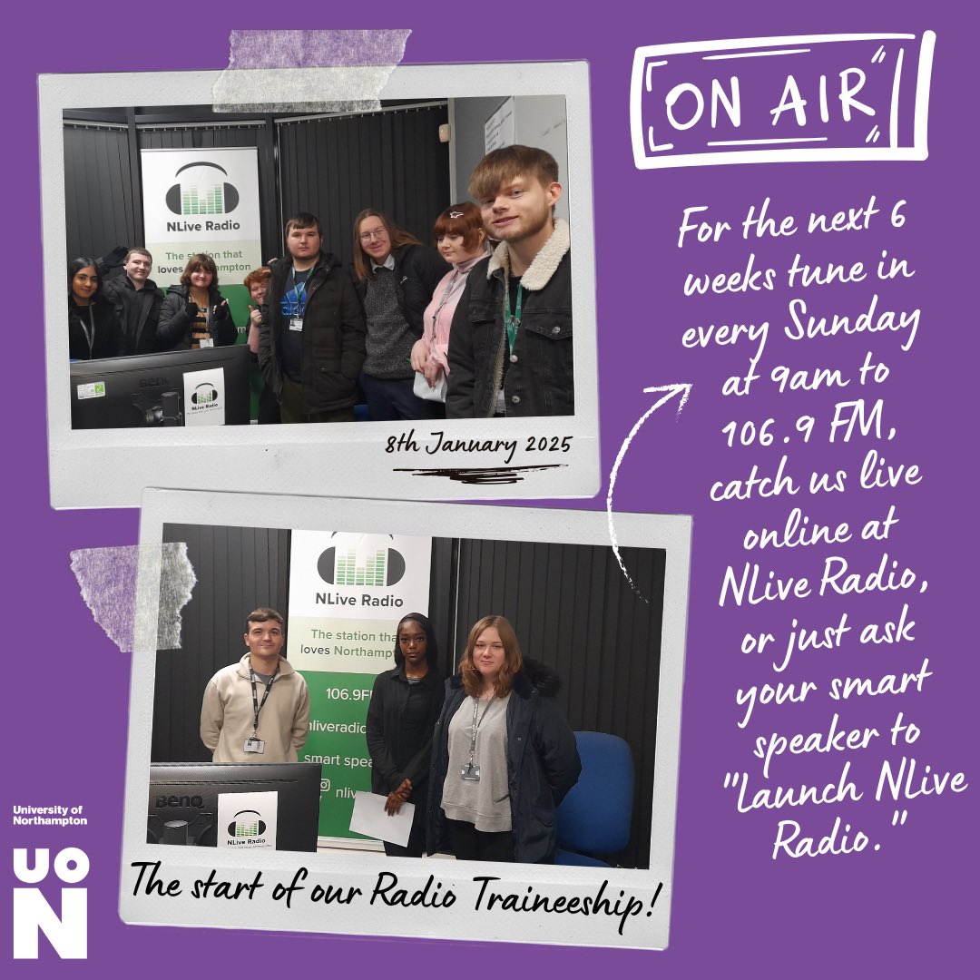 Schools Engagement Team (@uonschools) on Twitter photo 🎙️Our Radio Traineeship has officially kicked off!🎙️
This week, students from Tresham College, <a href="/AbbeyfieldSch/">Abbeyfield School</a>, <a href="/KingswoodAcad/">Kingswood Secondary Academy</a>, <a href="/CTSCorby/">CorbyTechnicalSchool</a>, <a href="/WestonFavellGAT/">Weston Favell Academy</a> & <a href="/NIA_Northampton/">Northampton International Academy</a> have embarked on their Radio traineeship adventure with us and <a href="/NLiveRadio/">NLive Radio - The Station that LOVES Northampton</a>😲🙌
Over the next 6 weeks, 🎙️Our Radio Traineeship has officially kicked off!🎙️
This week, students from Tresham College, <a href="/AbbeyfieldSch/">Abbeyfield School</a>, <a href="/KingswoodAcad/">Kingswood Secondary Academy</a>, <a href="/CTSCorby/">CorbyTechnicalSchool</a>, <a href="/WestonFavellGAT/">Weston Favell Academy</a> & <a href="/NIA_Northampton/">Northampton International Academy</a> have embarked on their Radio traineeship adventure with us and <a href="/NLiveRadio/">NLive Radio - The Station that LOVES Northampton</a>😲🙌
Over the next 6 weeks,