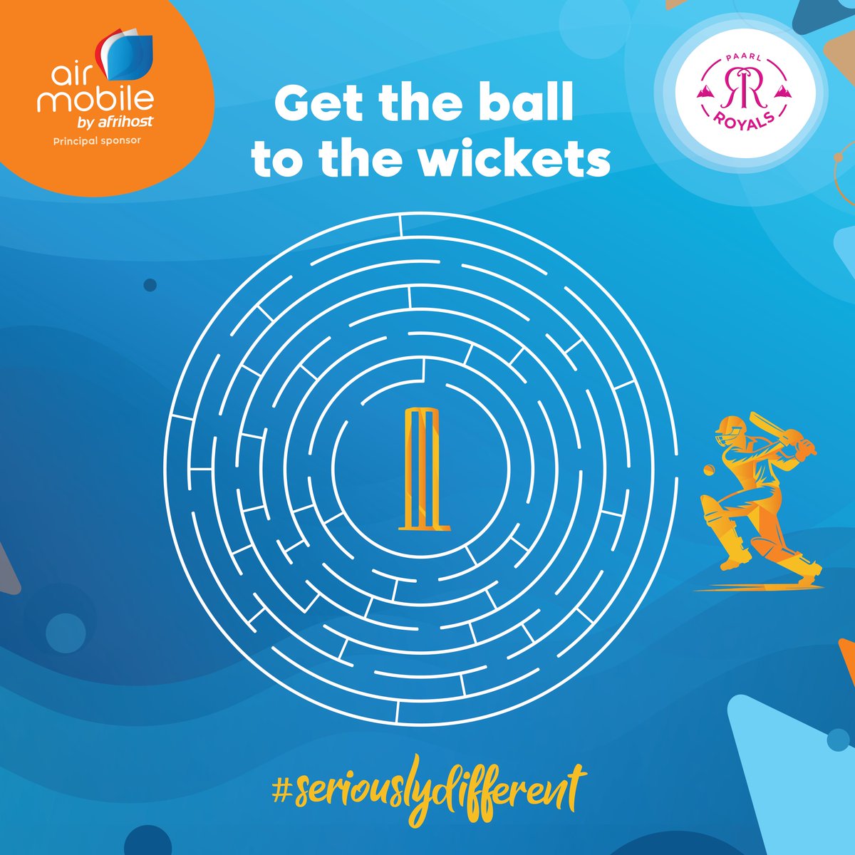 airmobilesa's tweet image. Get the ball to the wickets, and you could WIN a JBL GO4 speaker. 🎵🔈😎

How to Enter:

1️⃣ Complete the maze and get the ball to the wickets. 
2️⃣ Take a screenshot of your completed maze. 
3️⃣ Post your screenshot in the comments.

#FindJoy #SeriouslyDifferent #RoyalsFamily