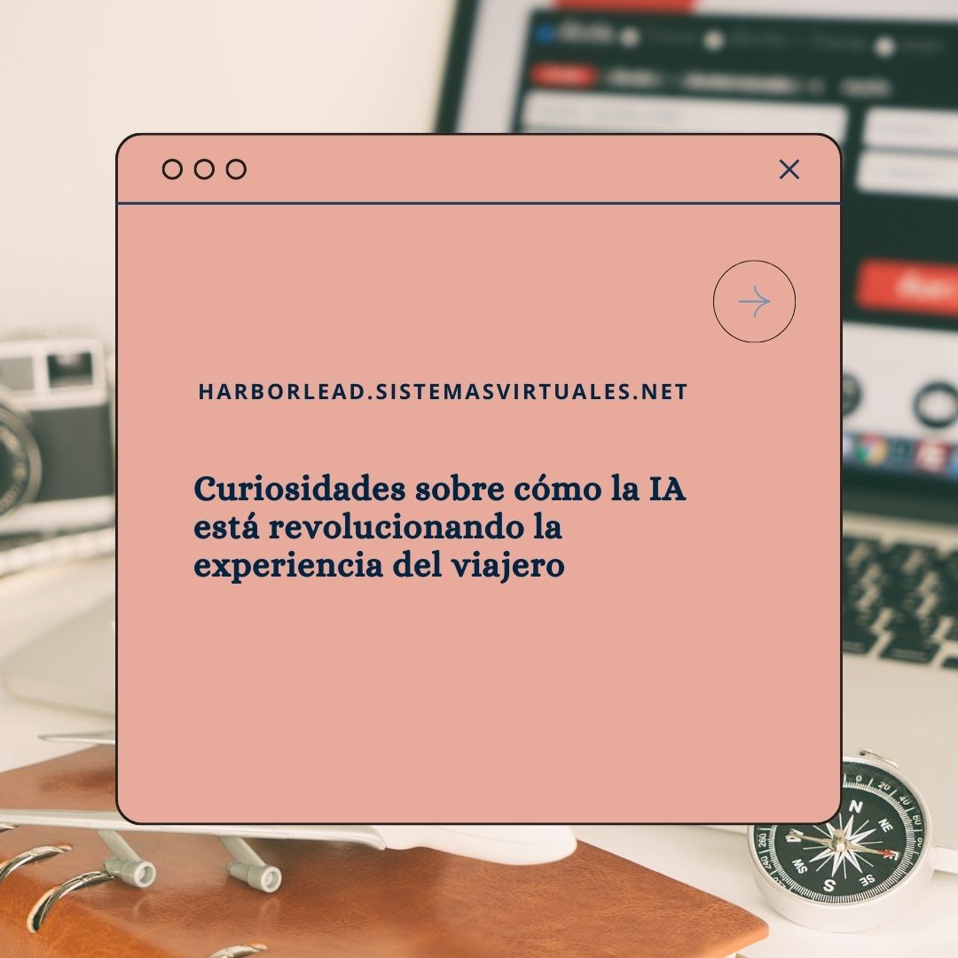 HarborLead's tweet photo. La IA personaliza viajes en segundos: rutas, precios y recomendaciones adaptadas. 🌟 Optimiza desde la búsqueda hasta la experiencia post-viaje. ¿Tu empresa ya usa IA? 🤖 #InteligenciaArtificial #Turismo https://t.co/m99OaudUvZ
