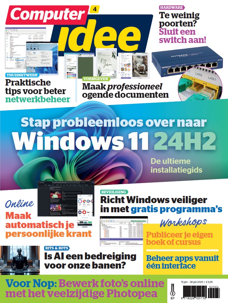 Computeridee's tweet image. De ene update is de andere niet. De meest recente en flinke update voor Windows 11 is 24H2. Deze kent een groot aantal zichtbare en onzichtbare nieuwigheden. In Computer Idee 4 gaan we ermee aan de slag. Ontdek de beste manier(en) om over te stappen!