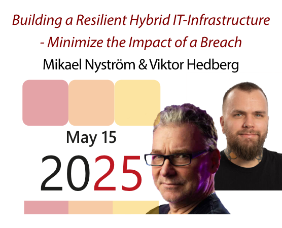 ProfDevSys (@profdevsys) on Twitter photo We offer a brand NEW workshop in 2025 given by @Mikael_nystrom and <a href="/headburgh/">Viktor Hedberg 🛡💻</a> >>"Building a Resilient Hybrid IT-Infrastructure - Minimize the Impact of a Breach"
📅 Thursday, May 15
📍 Culemborg, The Netherlands
For more information and registration: bit.ly/4h5NFFE We offer a brand NEW workshop in 2025 given by @Mikael_nystrom and <a href="/headburgh/">Viktor Hedberg 🛡💻</a> >>"Building a Resilient Hybrid IT-Infrastructure - Minimize the Impact of a Breach"
📅 Thursday, May 15
📍 Culemborg, The Netherlands
For more information and registration: bit.ly/4h5NFFE