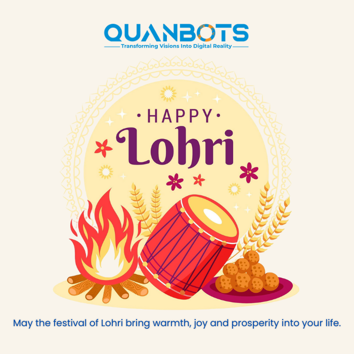 quanbots's tweet photo. Happy Lohri from Quanbots Technologies!

#HappyLohri #Lohri2025 #LohriCelebrations #HarvestFestival #FestivalOfHarvest #CelebratingTogether #WarmWishes #Togetherness #FestiveVibes #Celebrations #quanbots https://t.co/xh3nRR6AxF