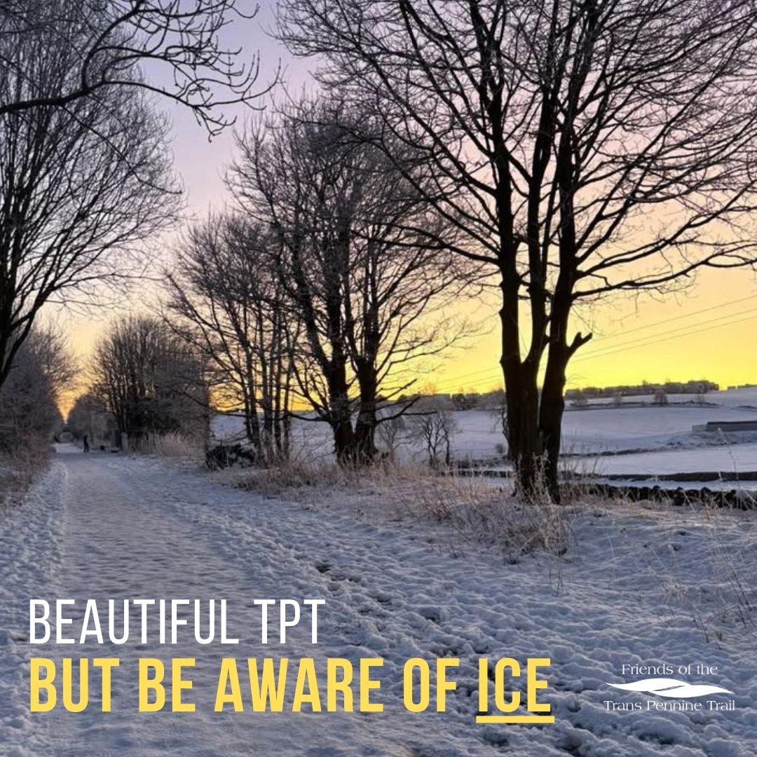 The Trans Pennine Trail is looking absolutely stunning under the winter sun! ❄️☀️ 
However, please be cautious of ice patches along the way. Stay safe while enjoying your winter activities! #WinterWonderland #StaySafe #IceWarning