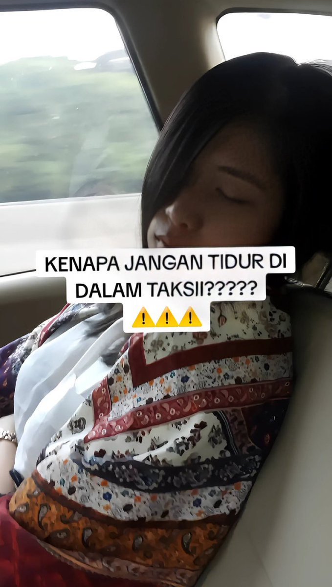 JANGAN TIDUR KALAU NAIK GOCAR ❗️

Please jangan ketiduran di dalam gocar atau taksi online kalo ga mau kejadian kek gini,sumpah wajib banget baca thread ini bagus banget !