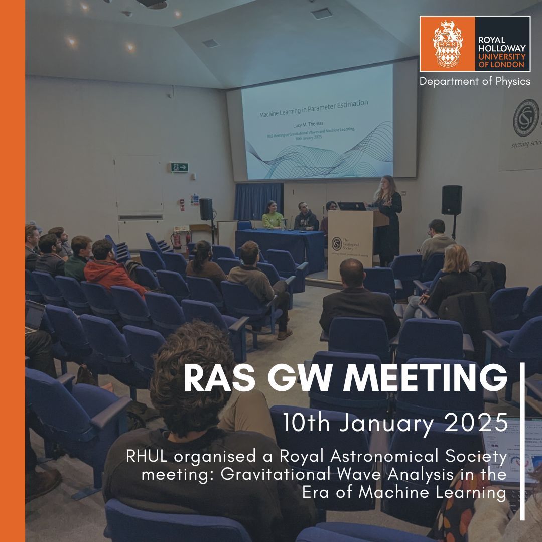 RHULPhysics's tweet image. RHUL organises a Royal Astronomical Society meeting: Gravitational Wave Analysis in the Era of Machine Learning!

RHUL Article: buff.ly/4hckIYt 
RAS Event: buff.ly/3Wf6VZk