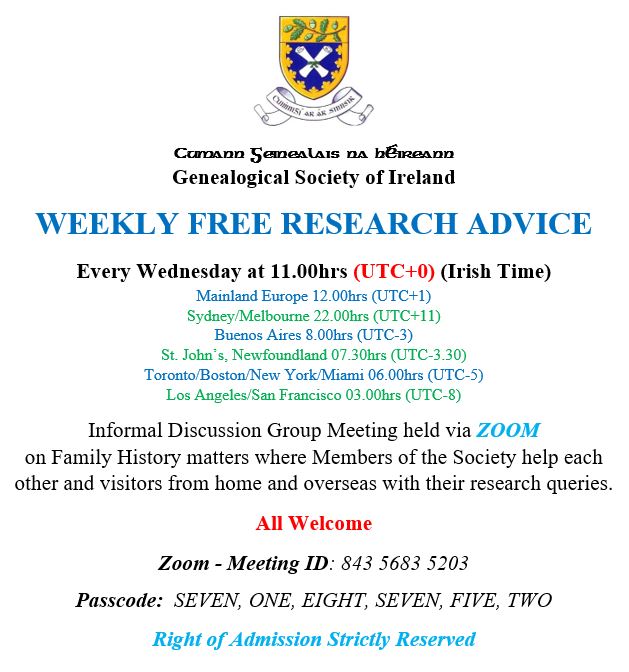 Genealogical Society of Ireland (GSI) tweet media