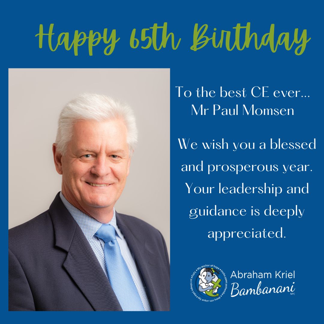 Happy 65th Birthday🎈
To the best CE ever... Mr Paul Momsen.
We wish you a blessed and prosperous year.
Your leadership and guidance is deeply appreciated. 🙏