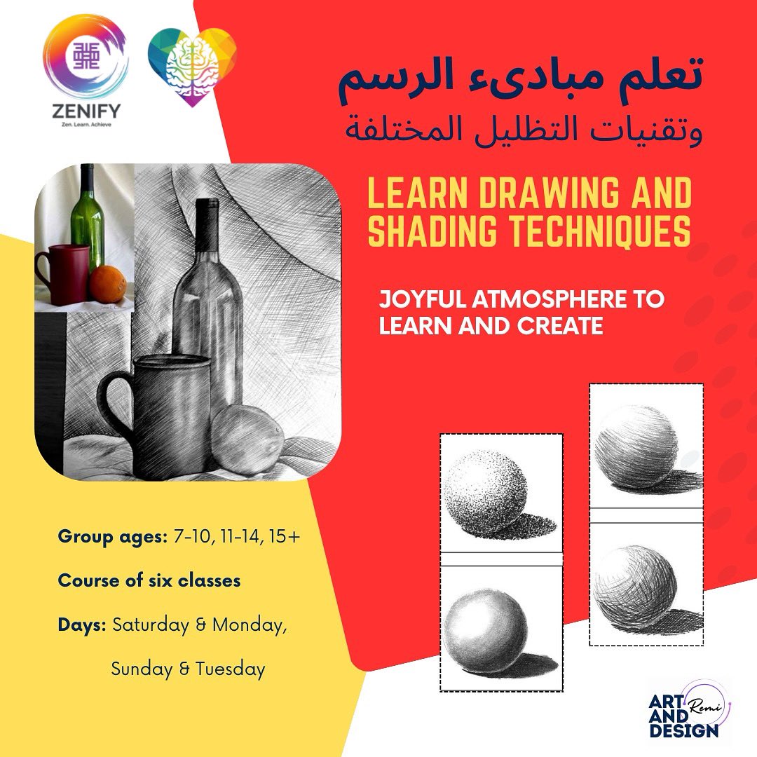 Zenifye's tweet photo. حابين تتعلموا أساسيات الرسم وتتعرفوا على تقنيات التظليل بطريقة احترافية وممتعة؟
ورشتنا تعلم مبادئ الرسم مش بس أجواء مليانة إبداع و��تعة، كمان مع معلم محترف هيعلمك بأسلوب سلس ومميز!
 
👥 الفئات العمرية والمواعيد:
 
الفئة العمرية الاولى ٧-١٠ سنوات
 
الأحد: ٥:٠٠ مساءً - ٦:٠٠ مساءً
الاثنين: ٣:٠٠ عصرًا - ٤:٠٠ عصرًا
 
الفئة العمرية الثانية ١١-١٤ سنة
 
الثلاثاء: ٣:٠٠ عصرًا - ٤:٠٠ عصرًا
الأربعاء: ٥:٠٠ مساءً - ٦:٠٠ مساءً
 
الفئة العمرية الثالثة ١٥ سنة فما فوق
 
الأحد: ٦:٠٠ مساءً - ٧:٣٠ مساءً
الثلاثاء: ٦:٠٠ مساءً - ٧:٣٠ مساءً
 
📚 مدة الورشة: ست جلسات احترافية بتضمن تنمية مهاراتك وتطوير موهبتك بأسلوب مبتكر وممتع!
ما تفوت الفرصة، سجل معنا وعيش تجربة فنية لا تنسى! 😍✏️ 
📞 للحجز والاستفسار، تواصلوا معنا الآن. 00962791646660 00962799902034
#فن_يدوي #تشكيل_بالصلصال #إبداع_بأيدك #ورش_ممتعة #فن_للكل #صلصال #فن #ابداع #تشافي #تطوير #تحفيز
#amman
#jordan
#ammanjordan
#art
#ammanart
#ammanartist
#ammanartists
#ammanartscene
#ammanartgallery
#ammanartgalleries
#ammanartwork
#ammanartlovers
#ammanartcommunity
#ammanartistic
#ammanartfair