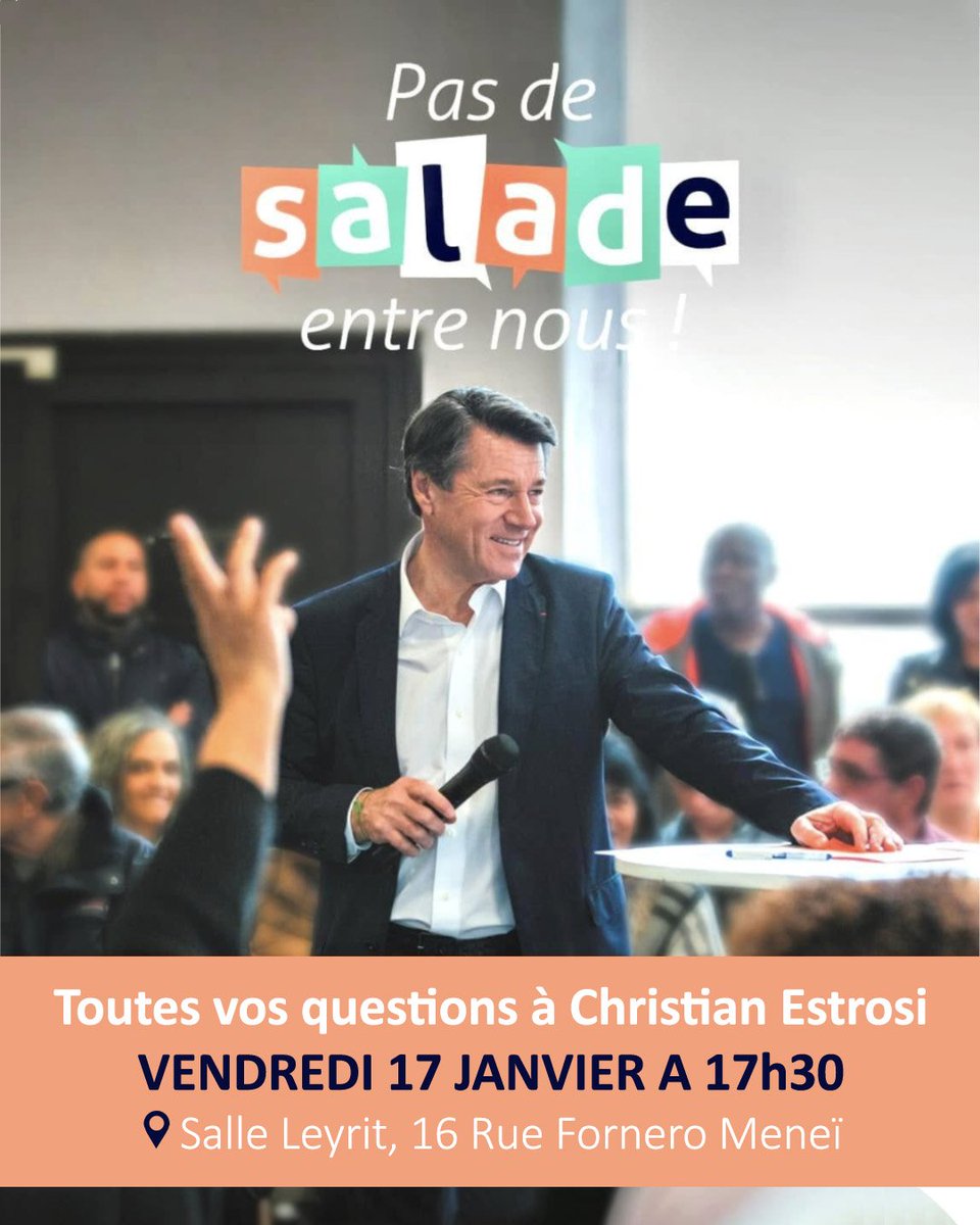 AnneRamos06's tweet photo. J’aurai le plaisir de vous retrouver aux côtés de @cestrosi pour "Pas de salade entre nous" ce vendredi 17 janvier à partir de 17h30 à la salle Leyrit, dans le @8emecantonNice 🥗🗣 

Un moment d’échanges à ne pas manquer en ce début d'année !

#Nice06 #ilovenice https://t.co/PZO4bIWDoB