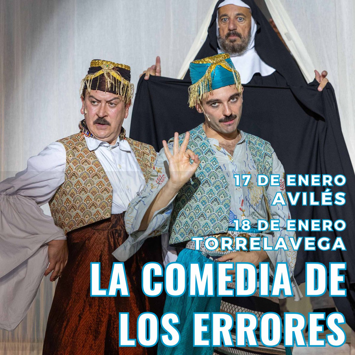 La gira de #LaComediaDeLosErrores 🎭 tiene nuevas paradas:⁣

🔵 17 de enero en el Teatro Palacio Valdés de Avilés (Asturias)
⁣
🔵 18 de enero en el Teatro Concha Espina de Torrelavega (Cantabria)⁣

¡Os esperamos en el teatro!😉