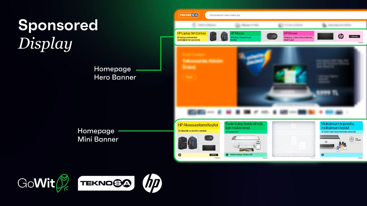 gowit's tweet photo. In collaboration with our valued #RetailMedia partner, @Teknosa, we are thrilled to share the impressive ad performance results achieved by @HP through #GoWit #SponsoredAds! 💪
✨ Avg. ROAS: 64.4
✨ Total Impressions: 12.46M
✨ CTR: 0.5%
#RetailMediaSuccess #RMNs #AdResults https://t.co/ZzyG1yf5fq