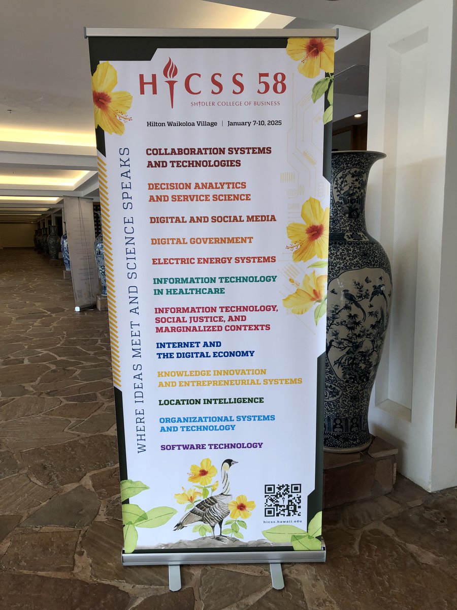 sk2977's tweet photo. HICSS-58 was a diverse and large-scale international conference on system sciences. I presented a paper on the technological relationship between conventional Internet networks and data center interconnection networks in the ‘Internet and the Digital Economy’ research track. https://t.co/rByE2hZBBr