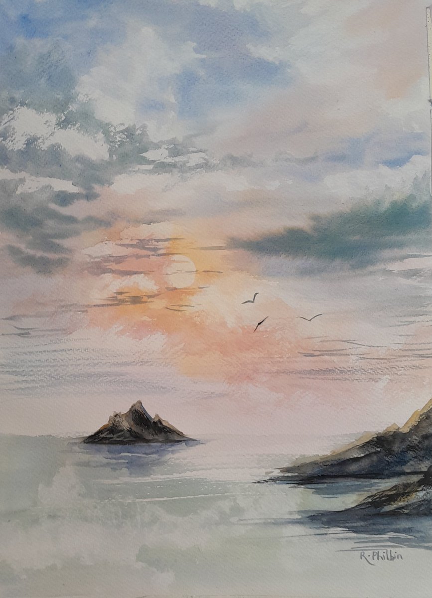 RinePhilbin's tweet photo. Skellig Michael, Co. Kerry. #holidays #placestosee #watercolour https://t.co/p0jHB0Tto2