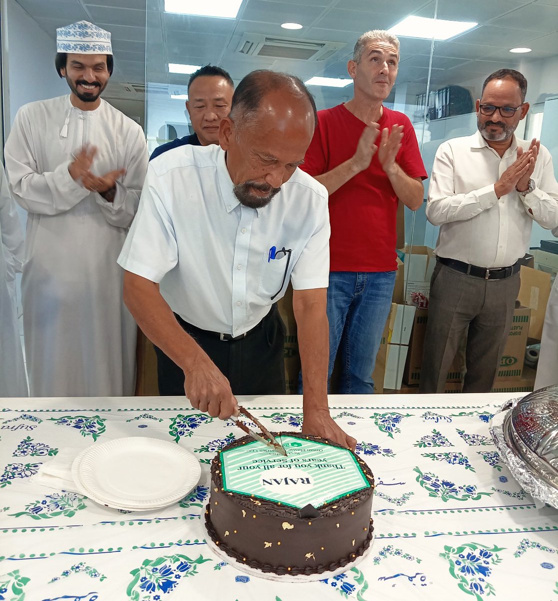 omanplasticom's tweet photo. happy retirement wishing you all the best for this exciting new phase of your life Mr. Rajan PK 
Oman Plastic family https://t.co/9mgu0weSEk