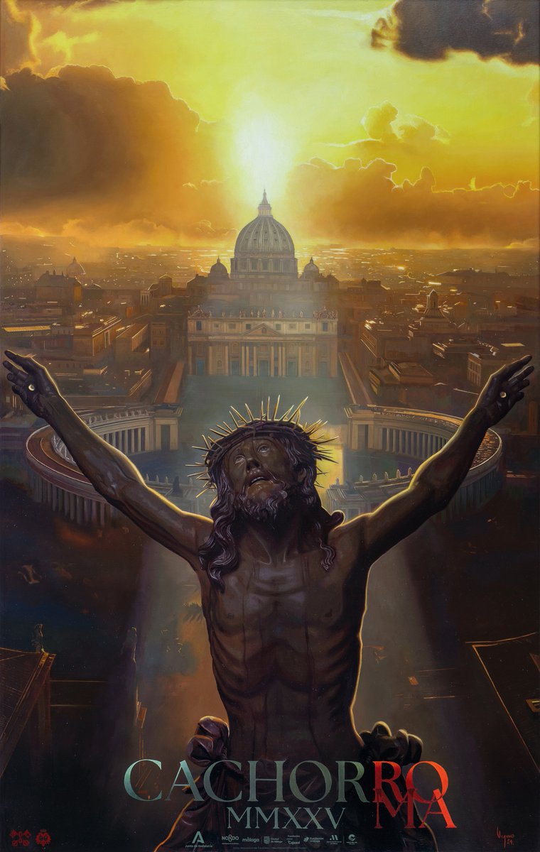 ⚫️ Cartel anunciador de la participación del Santísimo Cristo de la Expiración en el Jubileo de las Cofradías que tendrá lugar en Roma el próximo mes de mayo.

🎨 Autor: <a href="/VaqueroValeroF/">Fernando Vaquero</a>.

➡ La obra plasma un claroscuro del Cristo de la Expiración desclavado de su cruz y