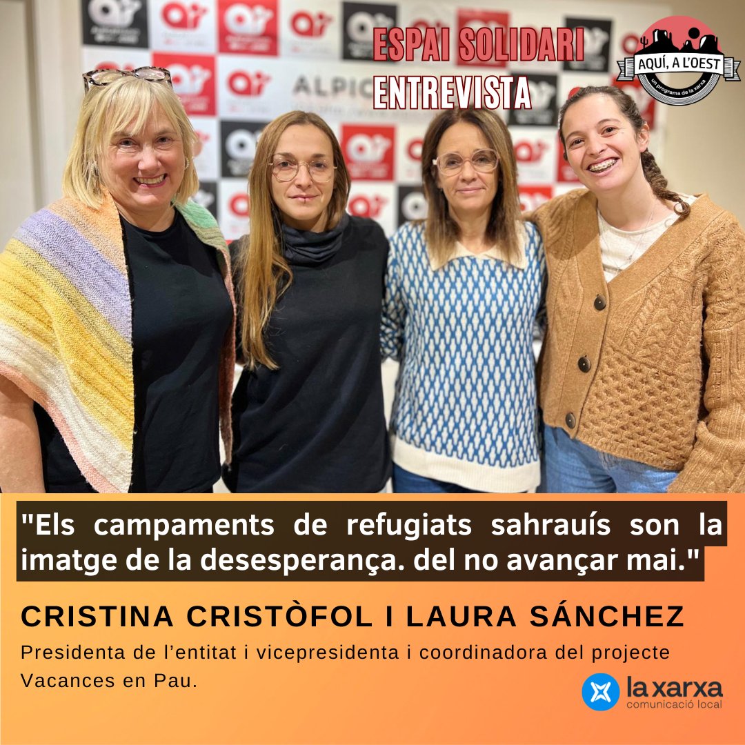 Avui a l'Espai Solidari: No et perdis el testimoni clau per entendre un dels conflictes més invisibilitzats del nostre temps: el Sàhara Occidental.  

📻 Cada dilluns a partir 17.15h a la teva ràdio local!