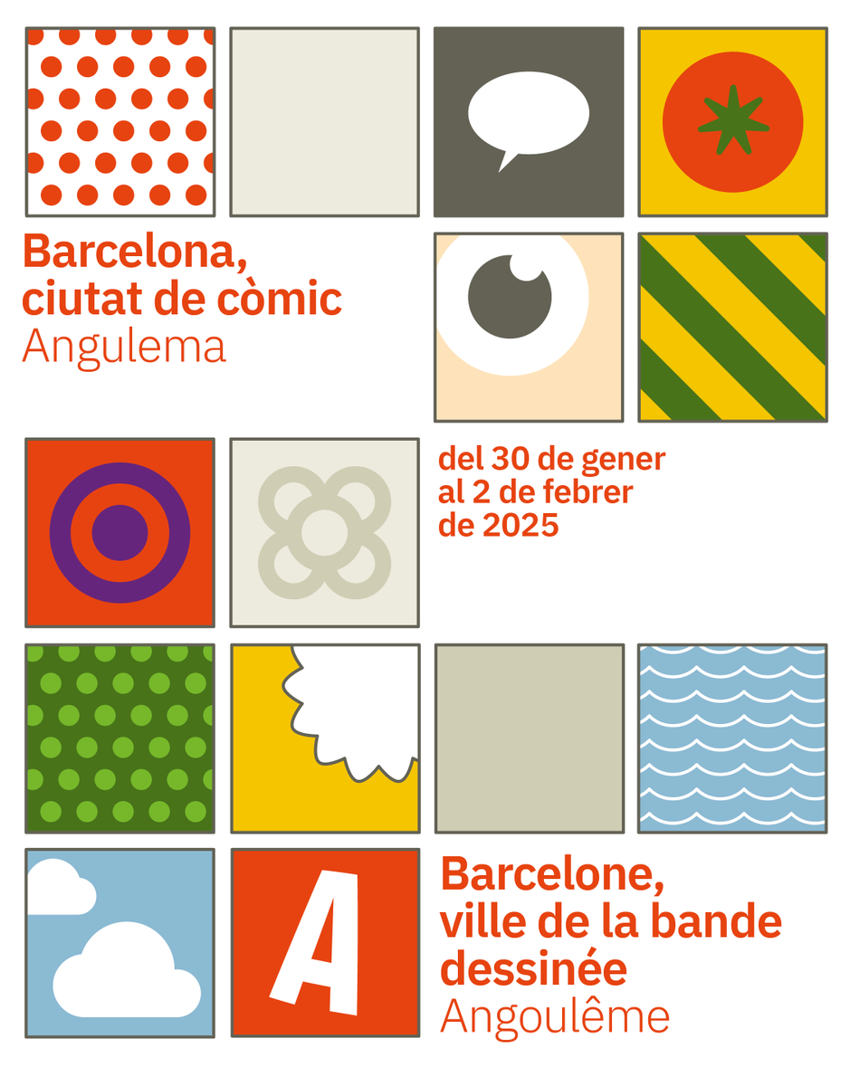 bcncultura's tweet photo. @bdangouleme @bcnliteratura @barcelona_cat @BibliotequesBCN @jordilafebre @brocal_pep @penguinlibros @EditorialCasals La participació barcelonina s’ha dissenyat amb la implicació dels diferents agents de la ciutat vinculats al sector del còmic, amb representants de l’#ICUB, FICOMIC, l’@IRLlull i el Consorci de @BibliotequesBCN.
Consulta tots els detalls: https://t.co/mrSuwWoWOY https://t.co/yzqUwg2iMs