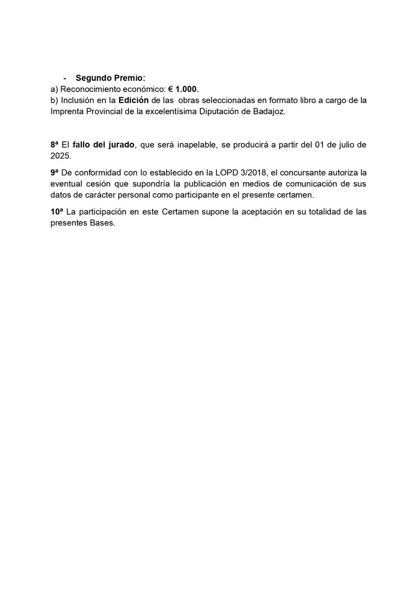 ¡Ya están aquí las bases de la Quinta Edición del Certamen Iberoamericano de Dramaturgia "Carlos Schwaderer" de Castuera!