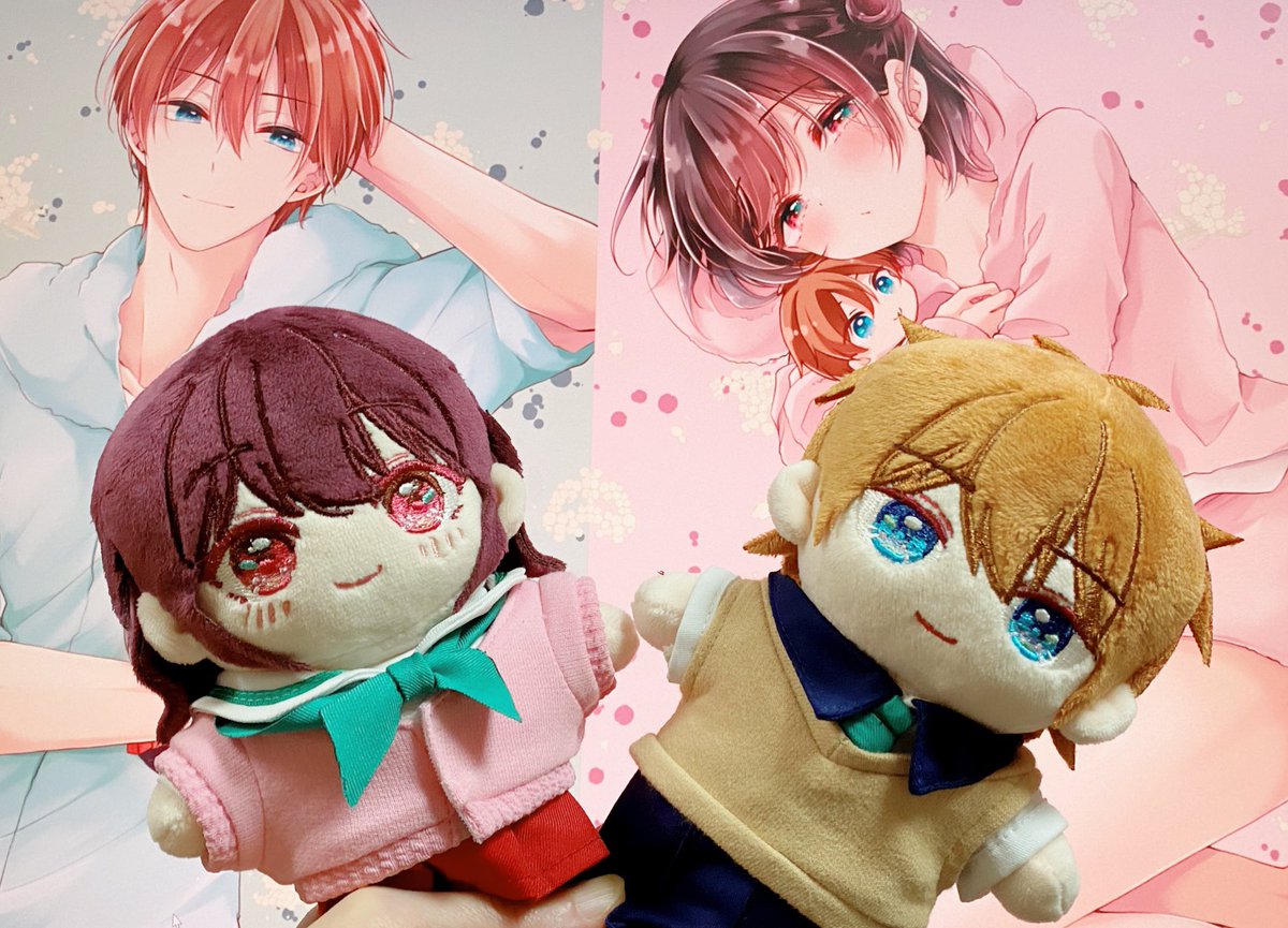 日浦&amp;御堂ぬいぐるみのサンプルを頂いたので、原稿一段落したら遊び倒して大撮影会ですよはとり先輩！！！📸📷📸