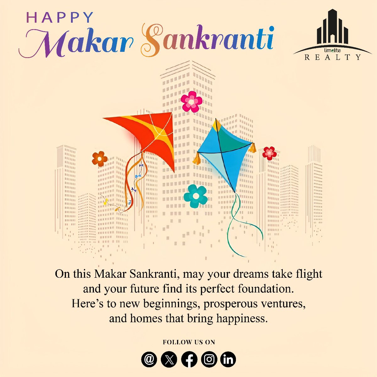 limeli8realty's tweet photo. Happy makar sankranti 

May this Makar Sankranti bring you new beginnings, prosperous investments, and dream homes. Here’s to building your future, one brick at a time! 🏡🌟

#limeliterealty #realestate #MakarSankranti #RealEstateGoals #NewBeginnings https://t.co/f3J56yRoXT
