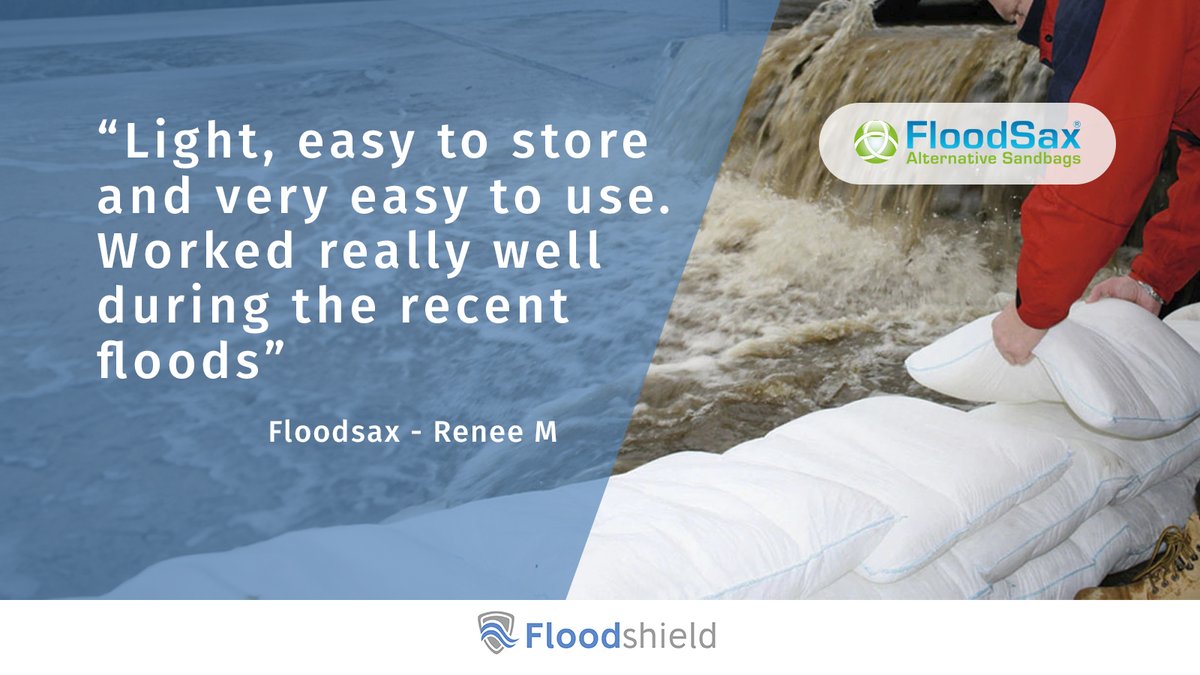 Floodshield's tweet photo. #Floodsax are innovative and convenient sand-free #sandbags. They are extremely lightweight and portable, easy to deploy and only require 20 sax to form an effective 2-meter #floodbarrier. Be prepared for #floods. โ ๐
https://t.co/MLY4rS0qXE
#floodshield #floodprotection https://t.co/397g6IssMT